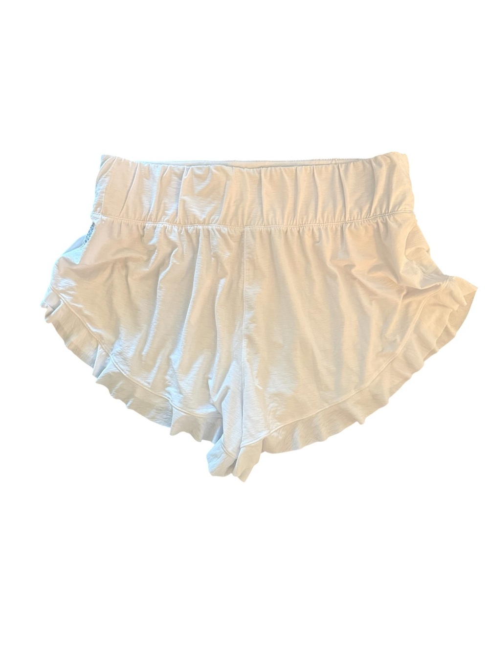 NWOT Free people flowy with ruffles white short size L